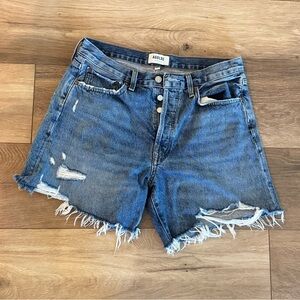 Agolde Parker Long Denim Shorts